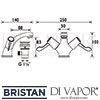 Bristan Lever Basin Mixer Waste 3 Inch Levers Dimensions